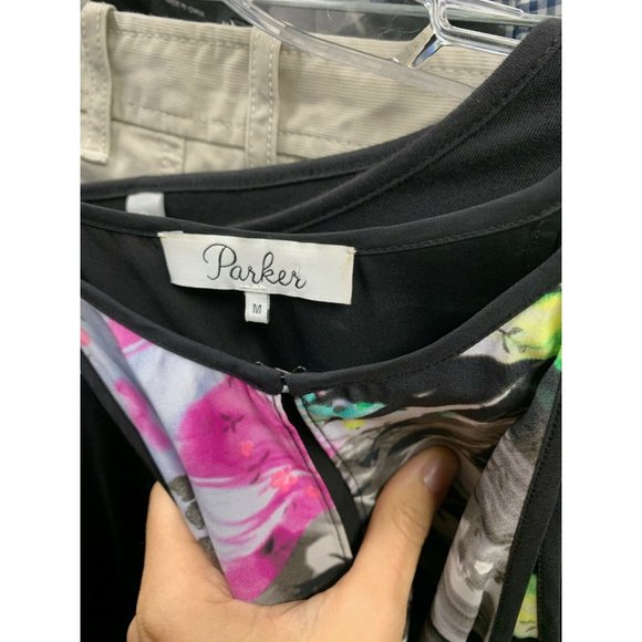 Parker Abstract Kaleidoscope Print Silk Blouse - Picture 3 of 5